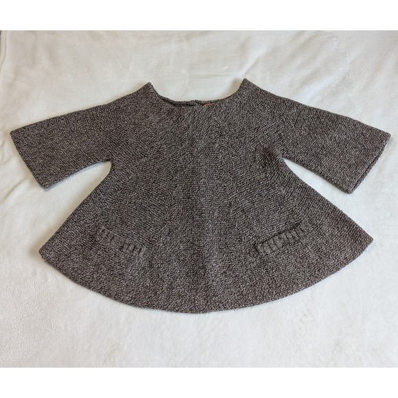 Manoush Knit Cardigan Sweater Pockets Button Front‎ Brown Wool Blend Small - Picture 1 of 10